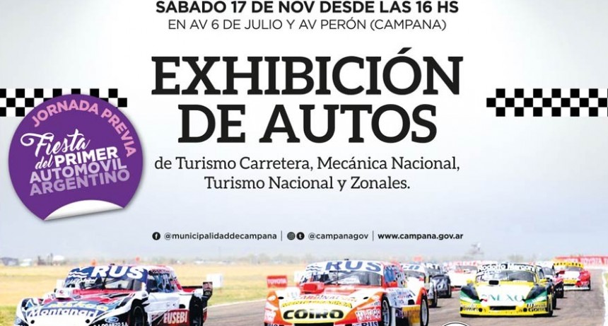 En la previa de la Fiesta del Autom&oacute;vil, habr&aacute; una importante exhibici&oacute;n de autos