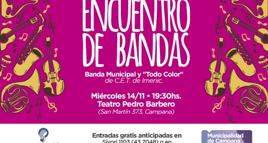Un interesante encuentro de bandas llega este miércoles al Teatro Pedro Barbero