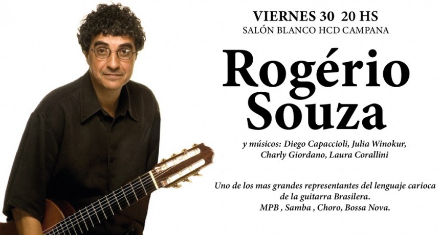 El guitarrista brasileño Rogério Souza llega a Campana