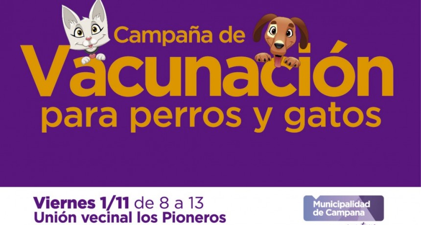 Los Pioneros: ma&ntilde;ana habr&aacute; una campa&ntilde;a de vacunaci&oacute;n para mascotas