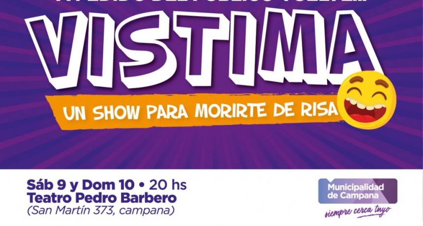 A pedido del p&uacute;blico, vuelve al Pedro Barbero "V&iacute;stima, un show de humor"