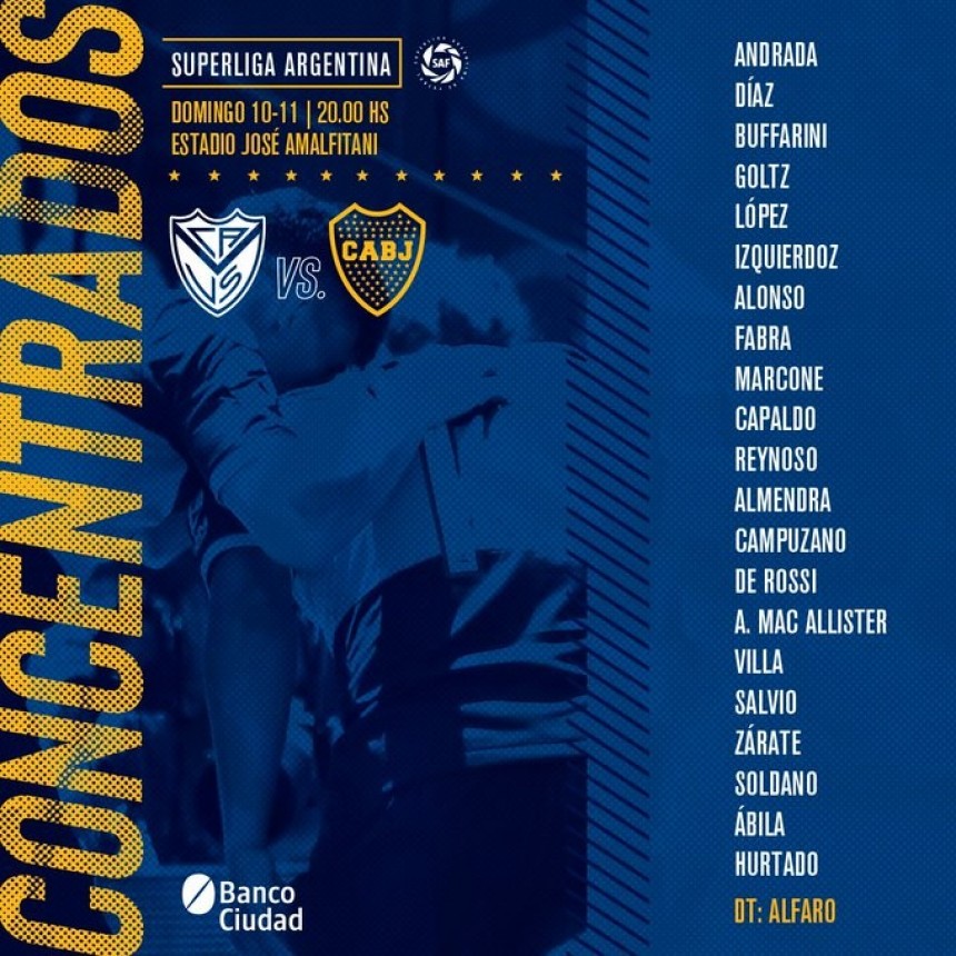 Boca Juniors visita a Vélez Sarsfield por Superliga