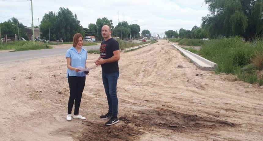 Preocupa la paralizaci&oacute;n de la obra  de ensanchamiento de la Av. Rivadavia
