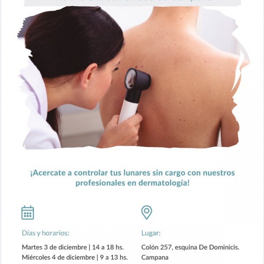 Swiss Medical realiza chequeos gratuitos de la piel en su sede de Campana