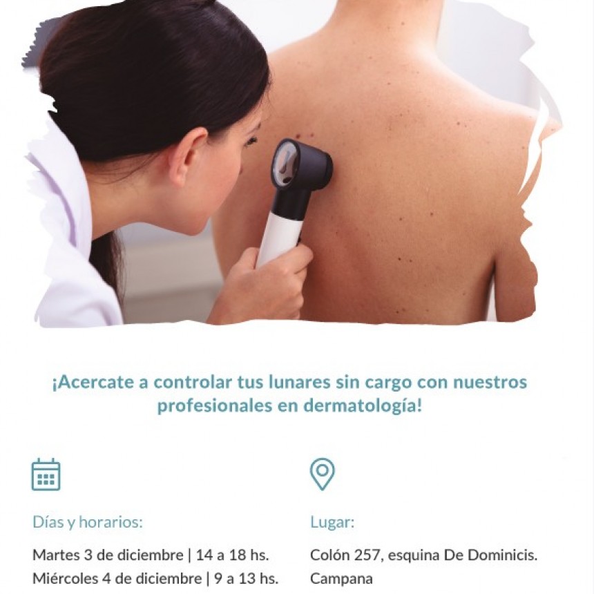 Swiss Medical realiza chequeos gratuitos de la piel en su sede de Campana