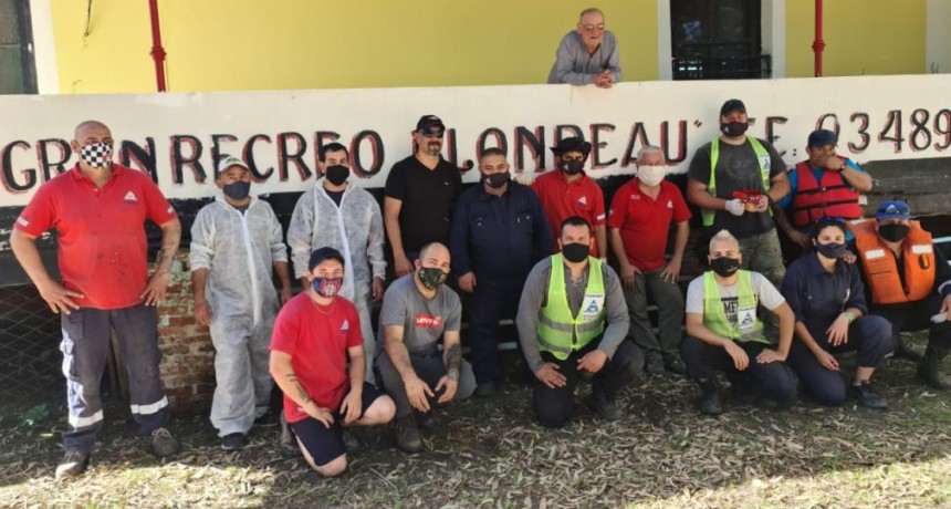 Defensa Civil realizó un voluntariado para acondicionar el histórico Recreo Blondeau