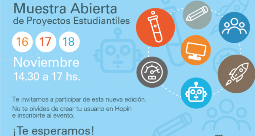 La Escuela Técnica Roberto Rocca organiza una Muestra Abierta de Proyectos Estudiantiles online