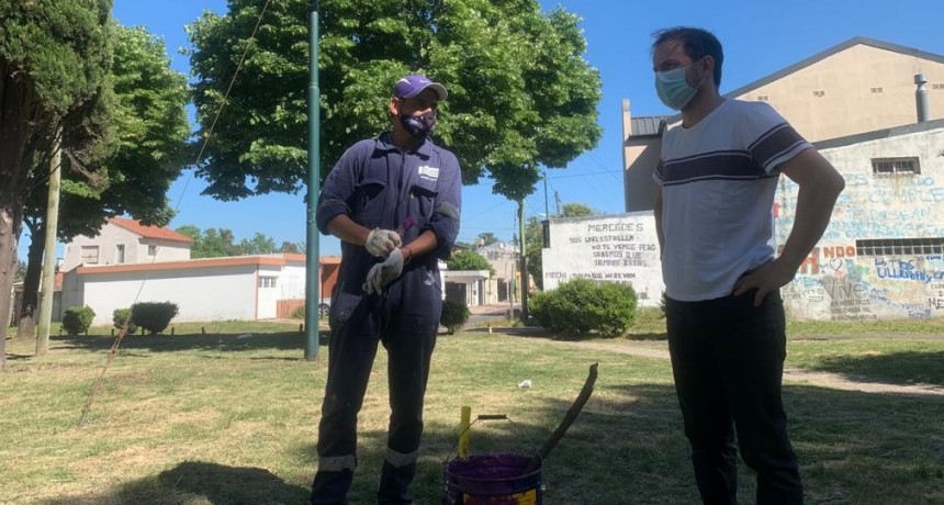 El Municipio reacondiciona los espacios públicos del barrio Dálmine Nuevo 