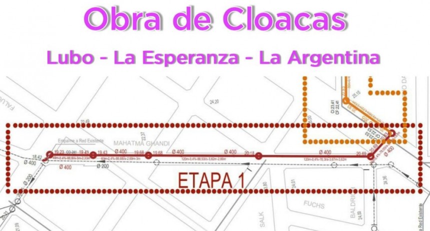 En 30 días comienzan las obras para que Lubo, La Esperanza y La Argentina tengan cloacas