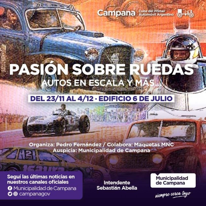 “Pasión sobre ruedas”, la nueva exposición en el Edificio 6 de Julio