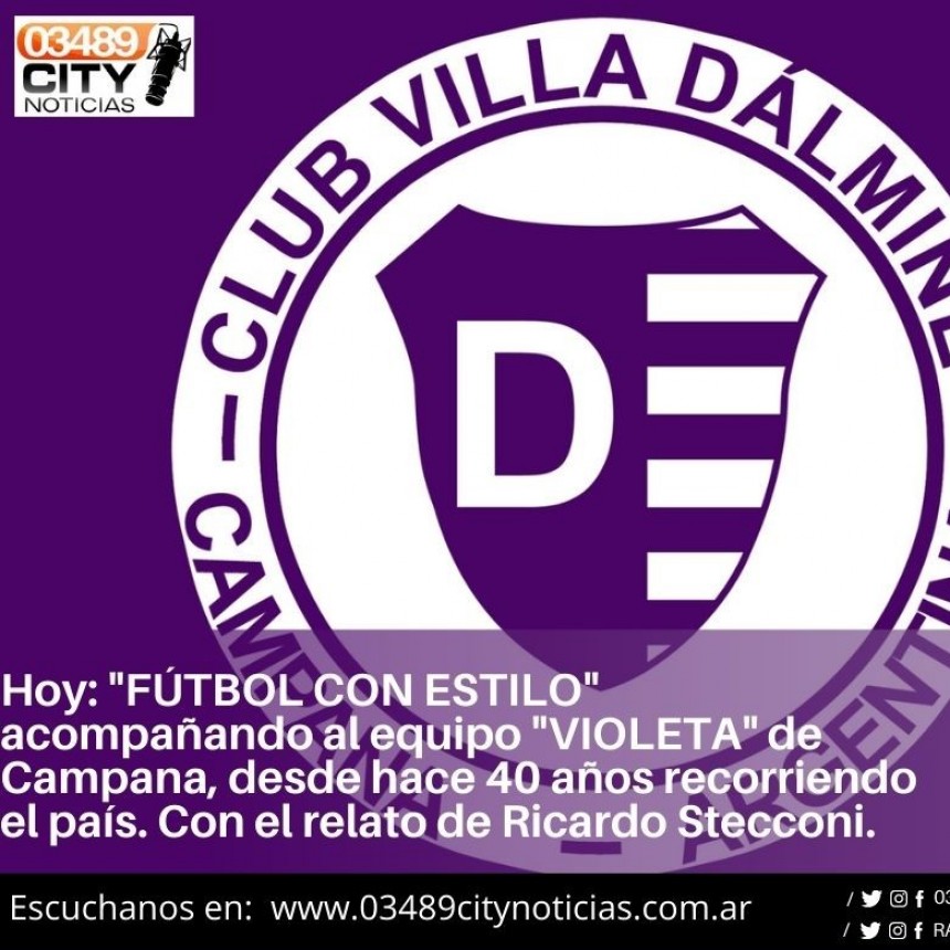 RADIO CITY CAMPANA FM 91.7 Mhz TRANSMITE DESDE LAS 17.30 HORAS SARMIENTO (J) vs VILLA DALMINE