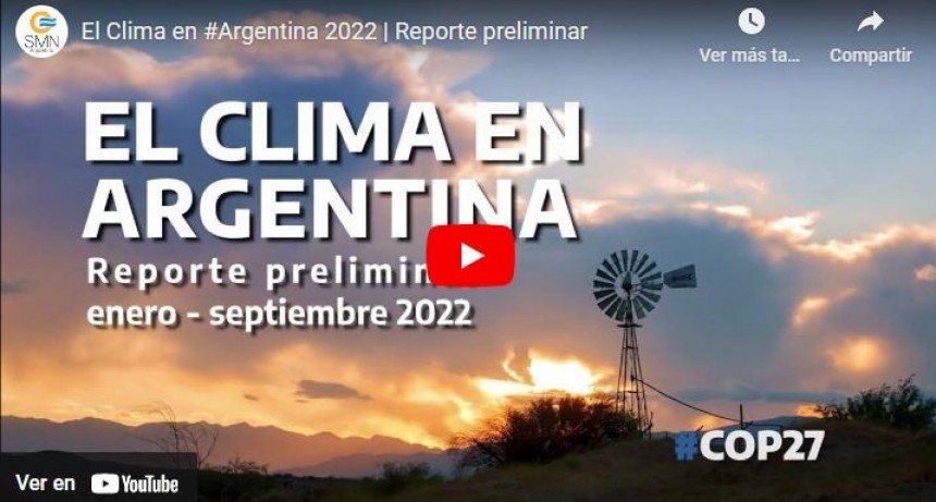 El Clima en Argentina 2022 : reporte preliminar
