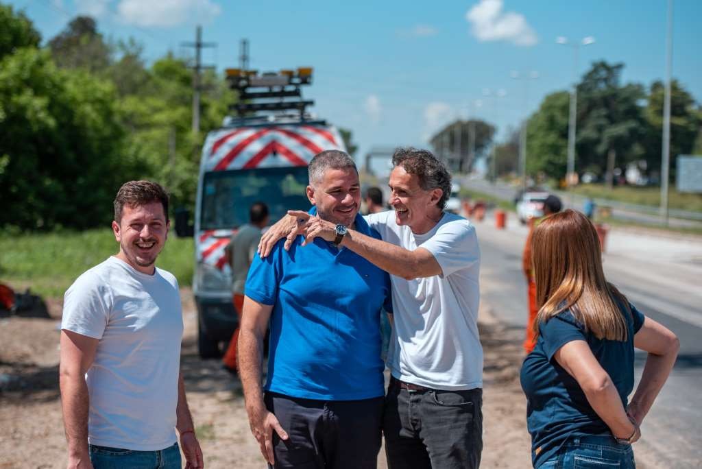 Alejo Sarna junto al Ministro Katopodis supervisaron el avance de la obra de Ruta 6