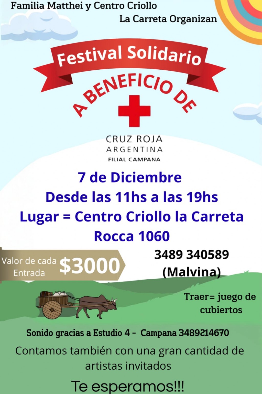 Festival solidario: A beneficio de la Cruz Roja Filial Campana