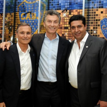 Homenaje a Mauricio Macri en Boca Juniors