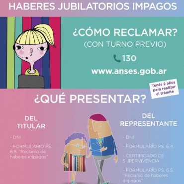 Con turno previo C&Oacute;MO RECLAMAR LOS HABERES JUBILATORIOS IMPAGOS
