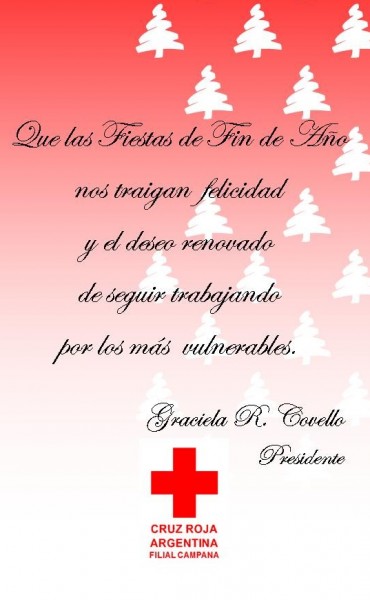 La Cruz Roja Filial Campana nos dej� su mensaje para el nuevo a&ntilde;o
