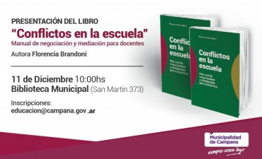 Se presentar&aacute; el libro Conflictos en la escuela