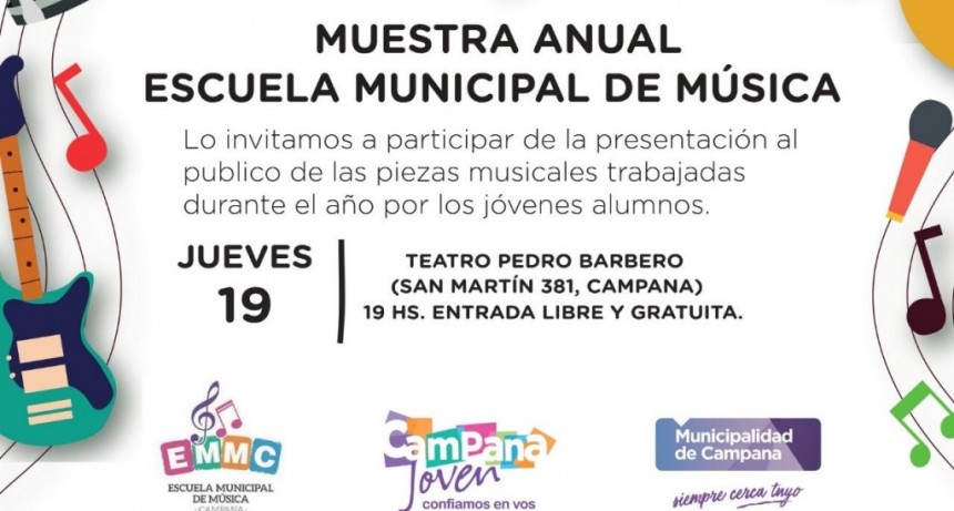 Se viene la muestra anual de la Escuela Municipal de M&uacute;sica