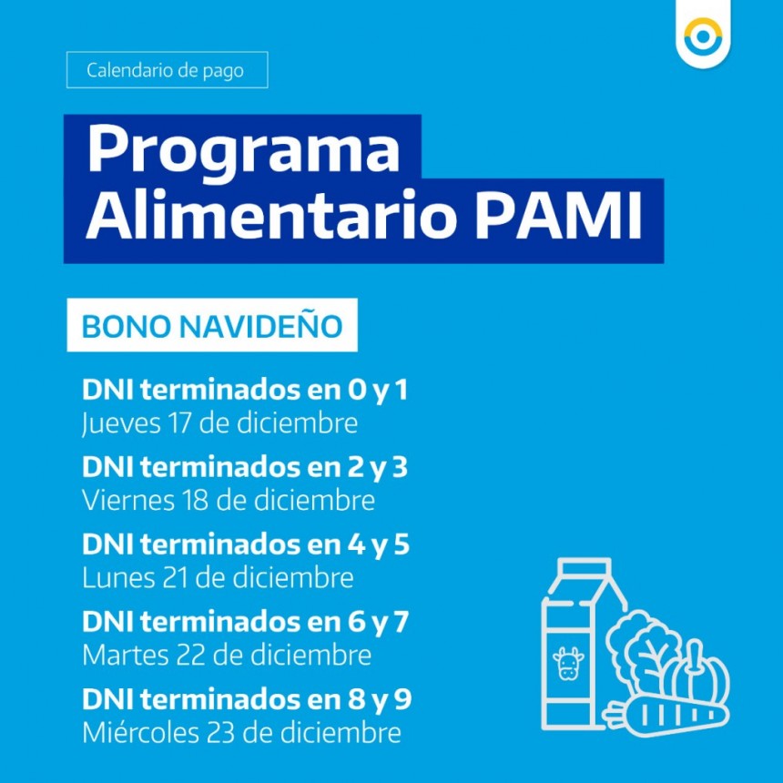 PAMI PAGARÁ UN BONO NAVIDEÑO A MÁS DE MEDIO MILLÓN DE PERSONAS AFILIADAS