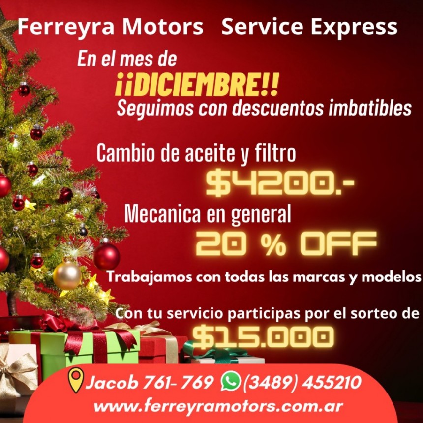 FERREYRA MOTORS SERVICE EXPRESS CUMPLIO SU PRIMER AÑO CON UN SORTEO