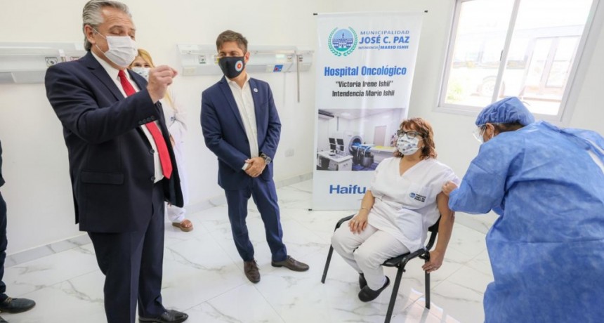 EL PRESIDENTE ALBERTO FERNANDEZ JUNTO A KICILLOF EN JOSE C. PAZ