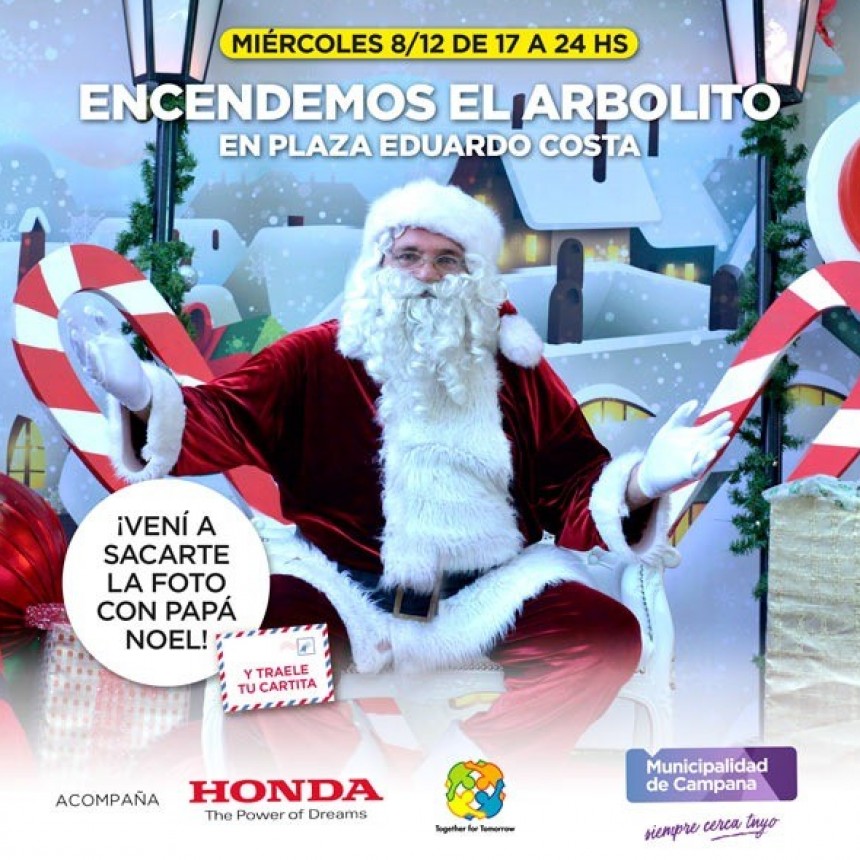 Este miércoles, los chicos podrán dejarles sus cartitas a Papá Noel