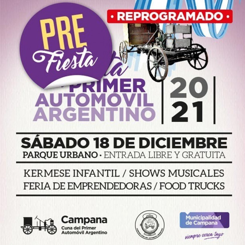 Reprograman la Fiesta del Primer Automóvil Argentino 