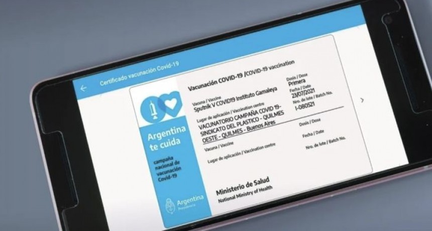 EL GOBIERNO NACIONAL LANZA EL PASE SANITARIO ‘CUIDAR’ PARA SEGUIR FOMENTANDO LA VACUNACIÓN 