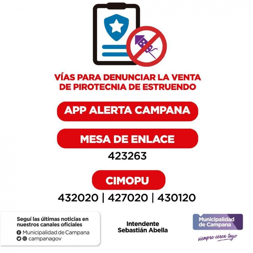 Informan cómo denunciar la venta de pirotecnia de estruendo