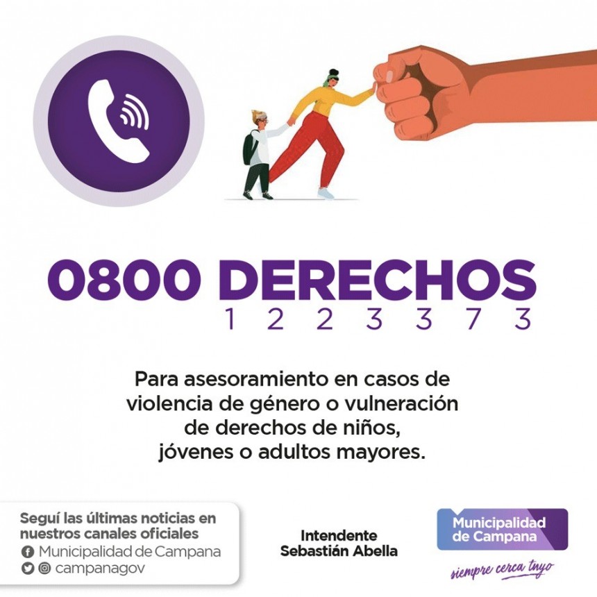 El 0800 122 3373, línea de escucha y contención ante casos de vulnerabilidad de derechos y violencias de género