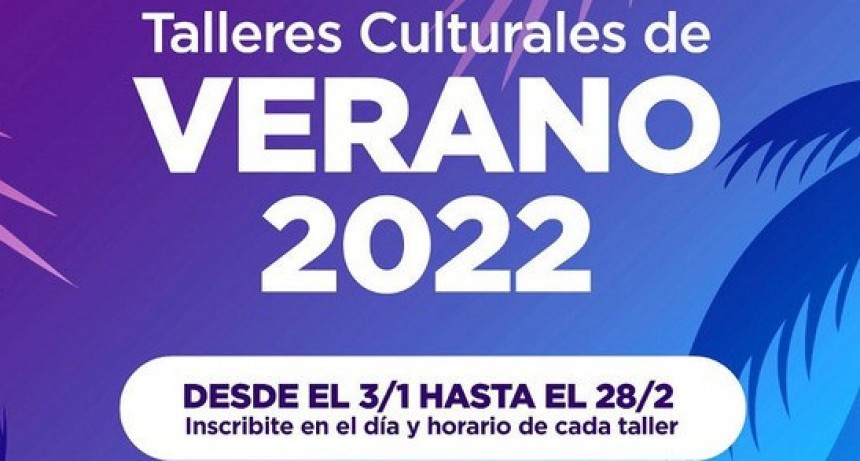 El Municipio informa la oferta de talleres culturales de verano en los barrios 