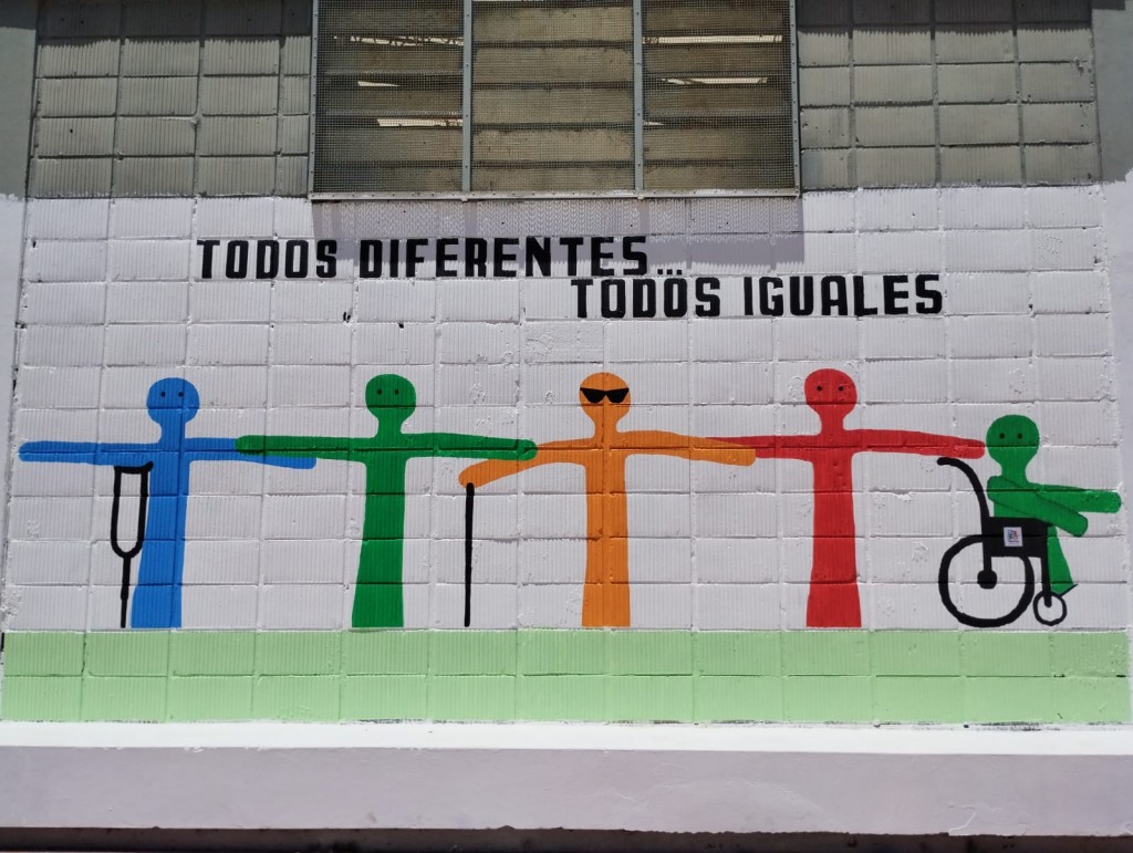 Un mural por la inclusión en la Plaza de las Carretas