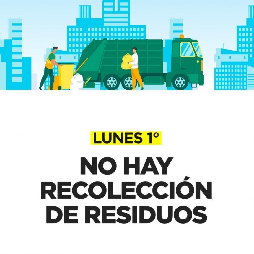 Este lunes 1° de enero no habrá recolección de residuos