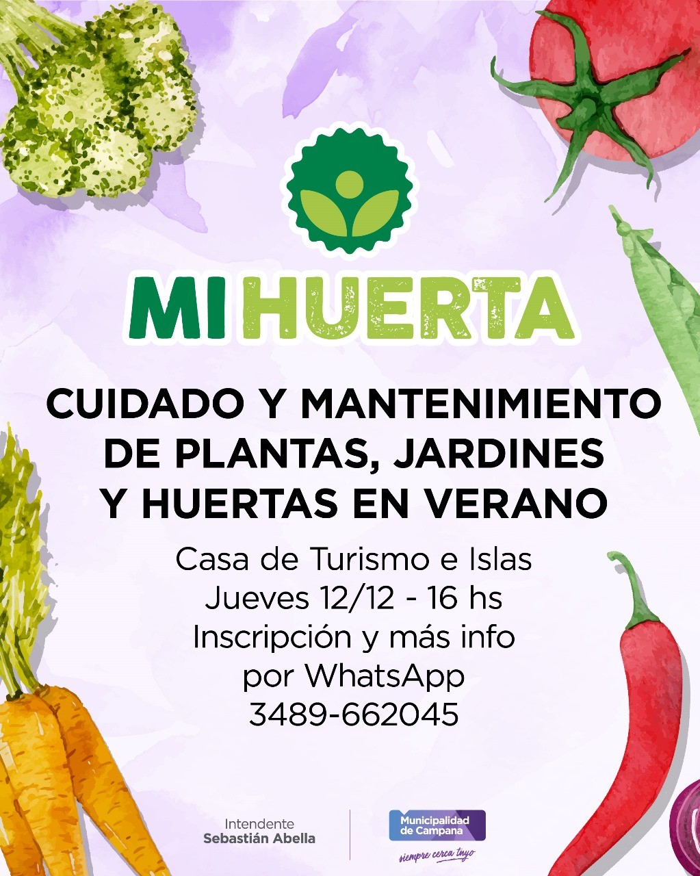 Programa “Mi Huerta”: invitan a dos nuevas charlas gratuitas